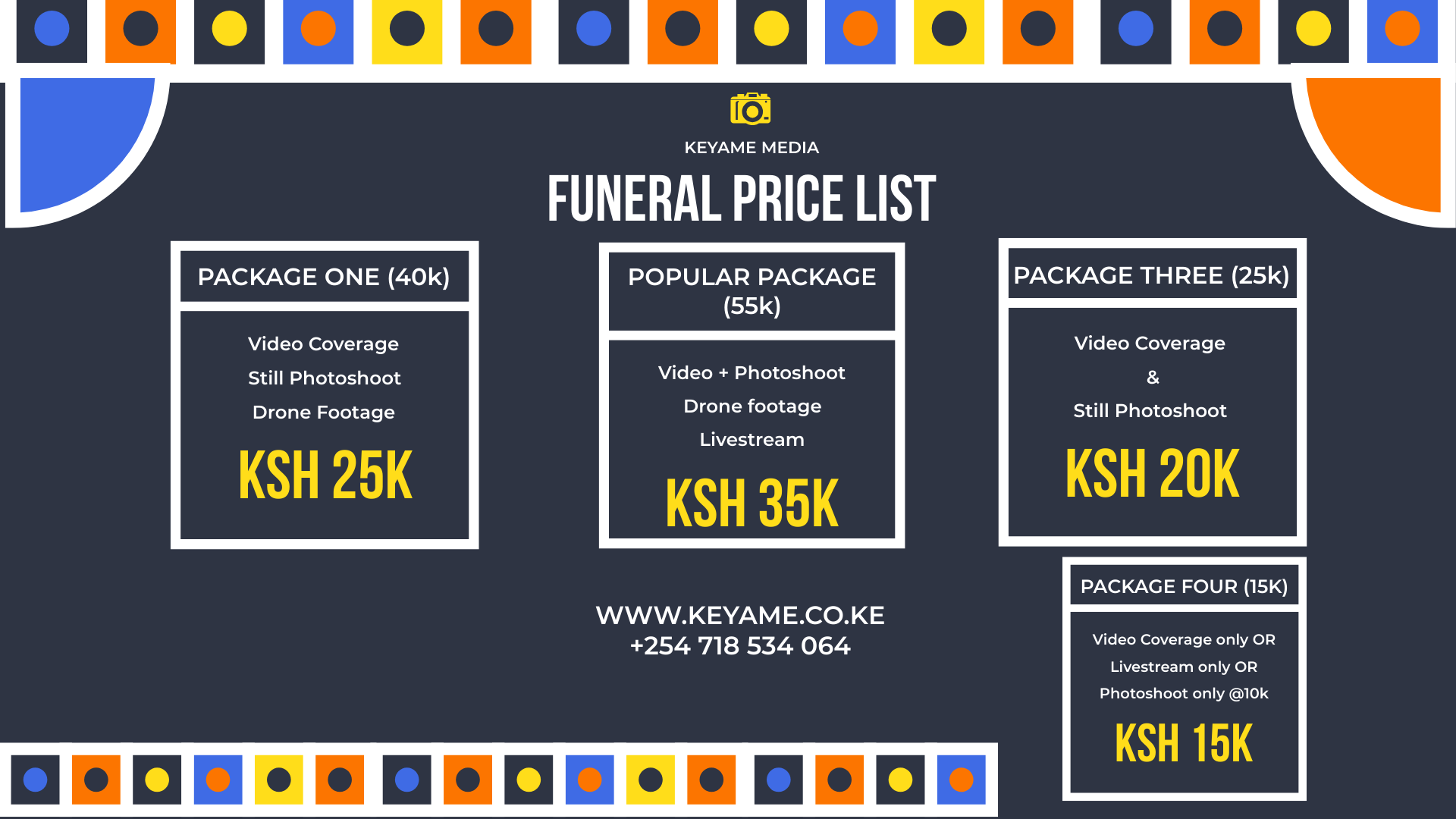 FUNERAL VIDEO COVERAGE & PHOTOGRAPHY PACKAGES